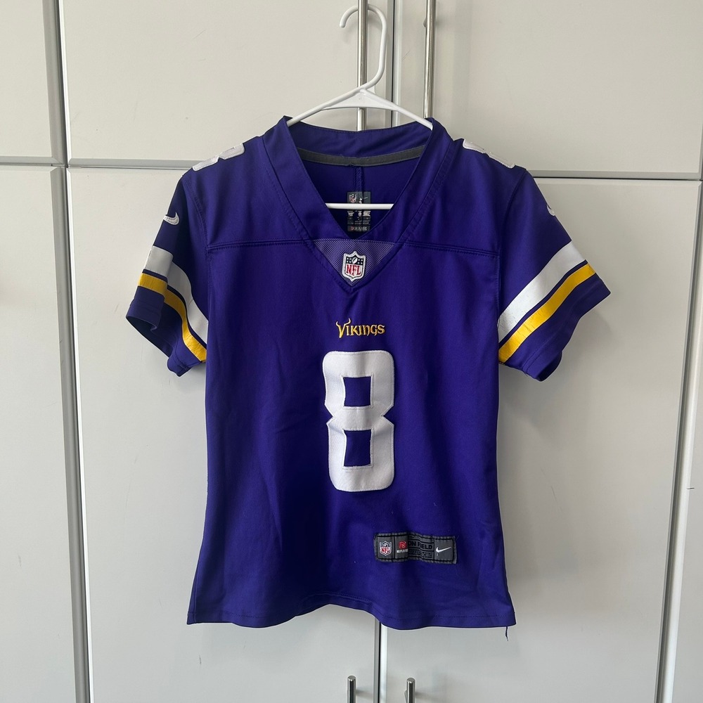 Nike Minnesota Vikings Kirk Cousins 8 Jersey‎ Purple Youth Medium NFL On Field